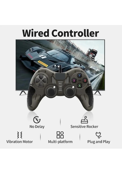 Leons Usb Joystick Gamepad Oyun Kolu Pc Bilgisayar Laptop Uyumlu