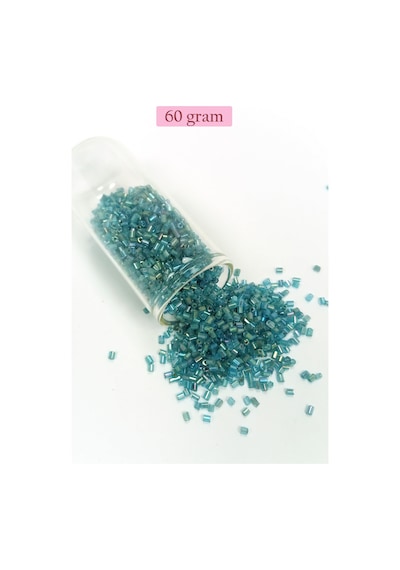 Kesme Cam Boncuk 2mm - 60 Gram - Şeffaf Çam Yeşili - Bnc380