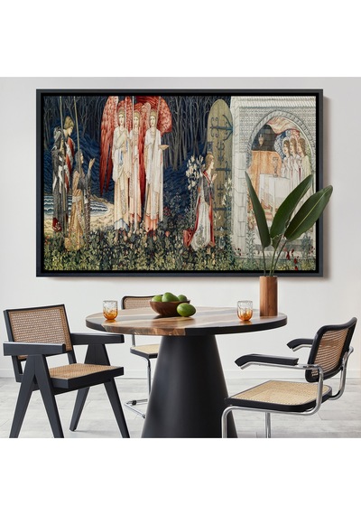 Ahşap Çerçeveli William Morris Kutsal Kase Tablosu-7033