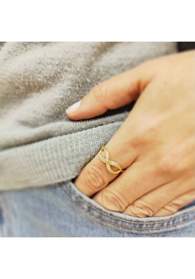 Oriental Kuyumculuk Jewellery Taşlı Sonsuzluk Gold Gümüş Yüzük Gold