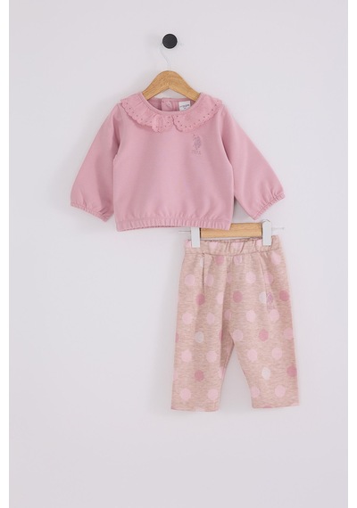 U.S. Polo Assn. Kız Bebek Pembe Takım Usb2173-c-v1 Pembe