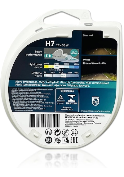 Philips H7 Ampul Xtreme Vision Pro150 X-treme +%150 Fazla Işık