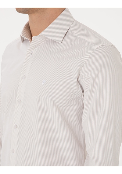 Pierre Cardin Erkek Bej Gömlek Desenli 50306074-vr011 Bej