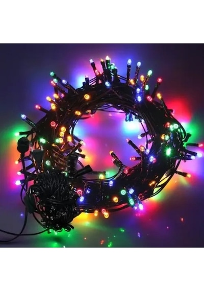 Hubrendy Emin 10m 100 Led Boncuk Lamba Rgb Işık Siyah Kablo