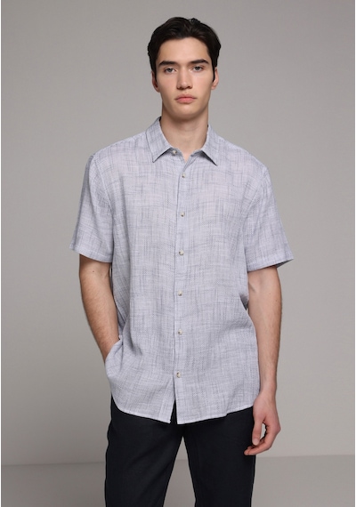 Colin's Colins Regular Fit Shirt Neck Düz Erkek Mavi Kısa Kol Gömlek Cl1080095 Q1.v1 Ble