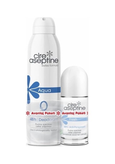 Cire Aseptine Aqua Deodorant + Fresh Roll-on Avantaj Paketi