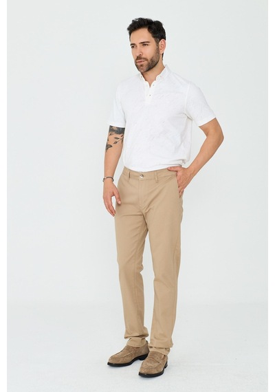 Camel Rengi Dynamic Fit Erkek Chino Pantolon