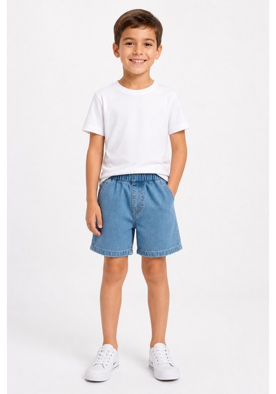 Eray Alp Kids Erkek Çocuk Mavi Kot Şort Yazlık Günlük Model