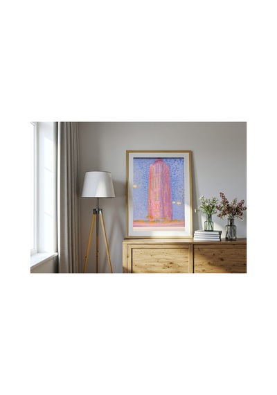 Mondrian Westkapelle'deki Deniz Feneri Çerçevesiz Poster 21x30 Cm A4 Tablo Modern Sanat Duvar Dekoru
