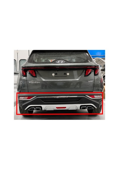 2021-2023 Hyundai Tucson Arka Tampon Koruma Difüzör İthal Premium Arka Tampon Eki Sportif Tasarım
