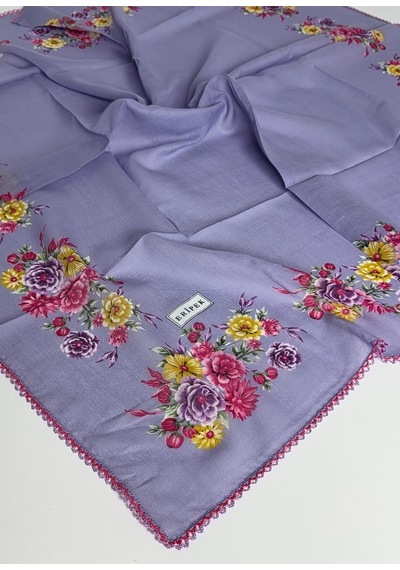 Eripek Oyalı Pamuk Yazma 6590 Lila