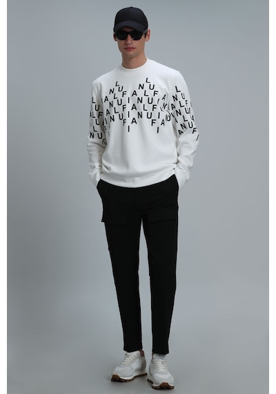 Lufian 112030108100510 Rose Erkek Sweatshirt - Kırık Beyaz Lufian 112030108100510 Rose Erkek Sweatshirt - Kırık Beyaz