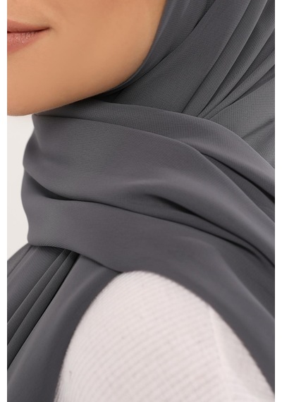 Altobeh Hazır Lüks Pratik Hijablı Şifon Şal Füme
