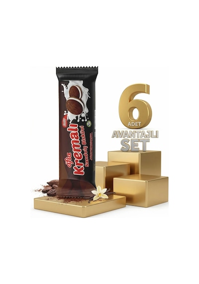 Afia Kakao Kremalı Sandviç Bisküvi 6x60 Gr