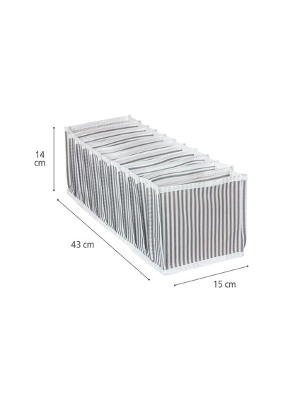 3 Adet 11 Gözlü Çekmece Içi Akordiyon Organizer M 40x16x12 Cm Kumaş 100 X 100 Beyaz Tr Diğer
