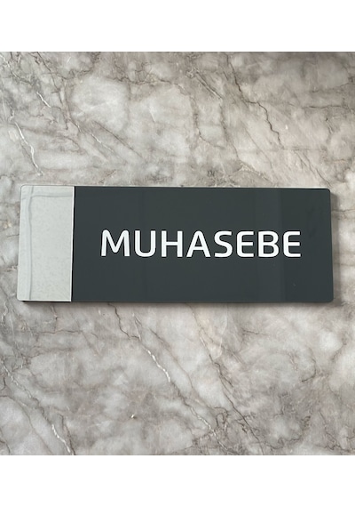 Aynalı Klasik Seri Muhasebe Kapı Isimliği