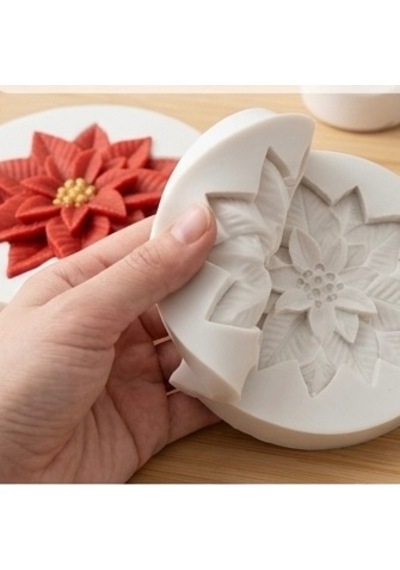 Dekoratif Çiçek Silikon Kalıp 5x1.5 Cm