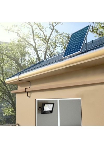100w Solar Led Projektör Bahçe Aydınlatması Güneş Enerjili, Kumandalı