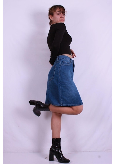 Fashion Friends Fashıon Frıends Kadın Denim Etek 24k0545k1 Çok Renkli