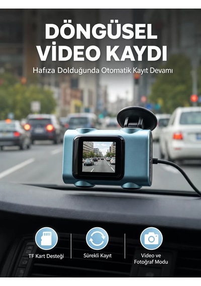 Mini Araç İçi Kamera Sürekli Kayıt Geniş Açılı Yeni Nesil 93087911