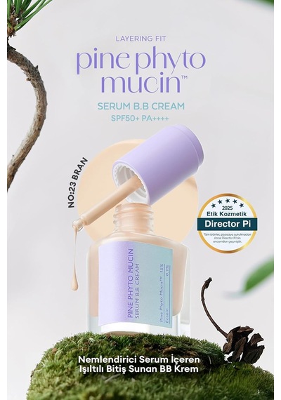 Kadife Bitişli Serum Bb Layering Fit Pine Phyto Mucin Serum Bb Cream Spf50+ Pa++++ Bran Bran