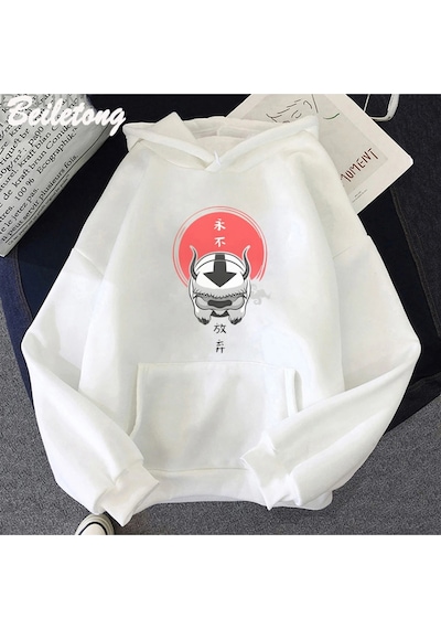 Startmore Beyaz Avatar Son Hava Bükücü Hoodie Sevimlikawaii Beyaz