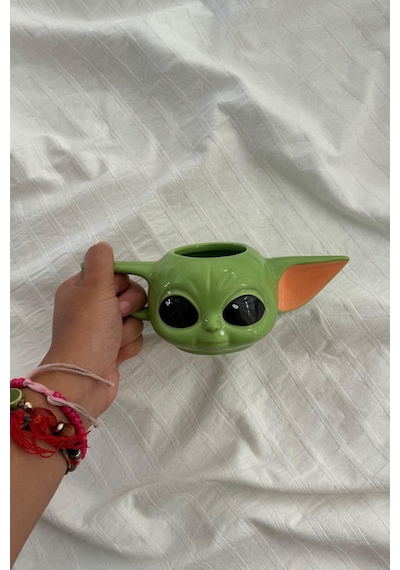 Mobgift Baby Yoda Figürlü 3 Boyutlu Seramik Kupa