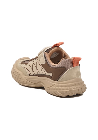 Marcokids Bej Cırtlı Hafif Esnek Kaymaz Erkek Çocuk Spor Ayakkabı 22677 P Bej