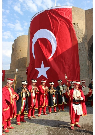 5X7.5 Metre En Alpaka Aplike Kumaş Türk Bayrağı