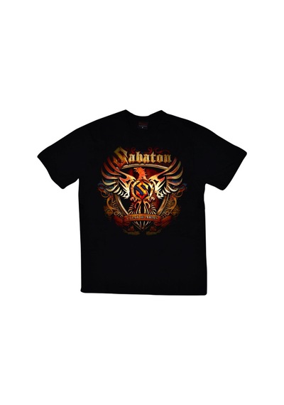 Sabaton Baskılı Unisex %100 Pamuk Siyah T-shirt SIYAH