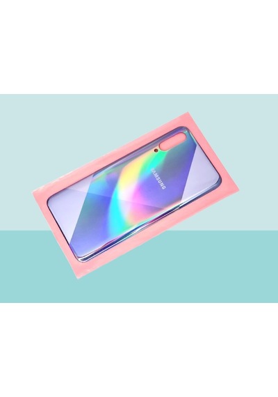 Tkgz - Samsung Galaxy Uyumlu A50s A507 Arka Kapak Batarya Kapağı - Mavi Çok Renkli