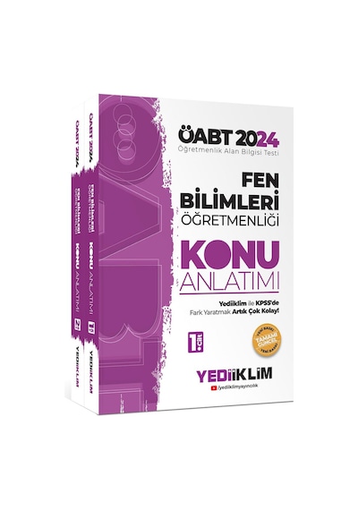 Yediiklim Yayınları 2024 Öabt Fen Bilimleri Öğretmenliği Konu Anlatımı 2 Cilt