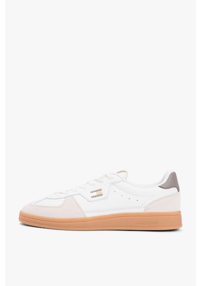 Tommy Hilfiger The Greenwich Edge M Deri Beyaz Erkek Sneaker-13407 Beyaz