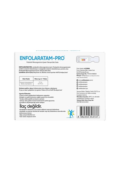 Tr Enfolaratam Pro Probiotic Probiyotik Bacillus Clausii Sporları 4 Milyar Yetişkin