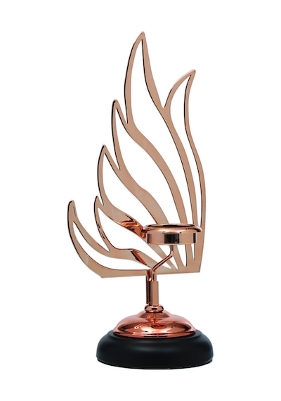 Vitale Kuğu Mumluk Bronz 37 Cm Ak.je0083