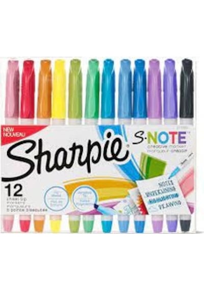 Sharpıe Snote Kreatif Markör Kesik Uç Krş. 12Li