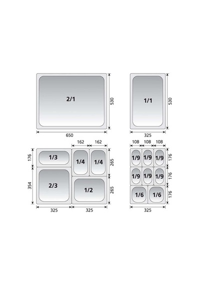 Bilge Gastronom Küvet - Gn 1/1x65 Standart Küvet