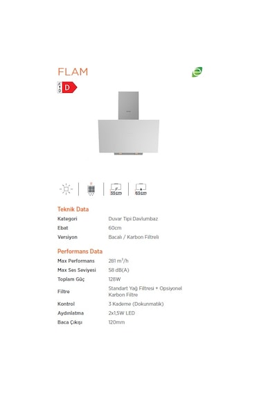 Silverline BO6501W01 - CS5349W01 - 3481 Flam 60 Beyaz Ankastre Set
