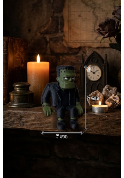 Zeroxo Canavar Figürü Oturan Pozisyonda Dekoratif Biblo 7x7 Cm