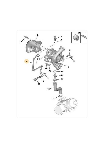 Psa 037962 Turbo Yağlama Borusu 1.4hdi Dv4td 1007 107 206 206+ 207 307 Bipper Citroen C1 C2 C3 Nemo Xsara Iı