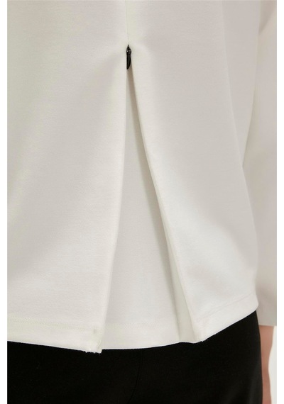 Bad Bear Lexi Half-zip Off-white Beyaz Yarım Fermuarlı Kadın Sweatshirt Siyah
