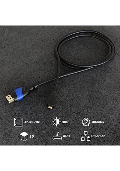 2 M Micro-hdmı Kablosu Hdmı Micro-hdmı, İki Yönlü Ultra Hd İçin 4 K 60 Hz Ethernet İle Yüksek Hı Diğer