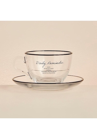 Bella Maison Daily Reminder 2'li Çay Fincan Seti Siyah 240 Cc Sku: Smg8690010566492 Açık Gri