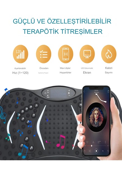 Reidan Pqcfm01 3d Bluetoothlu Titreşimli Kondisyon Aleti Spor Egzersiz Aleti Siyah
