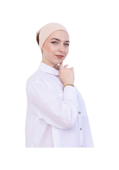 Modish Group Kadın Tesettür Bandana Penye Kaymaz Hazır Şal Eşarp Altı Bone Rahat Kullanım Bej