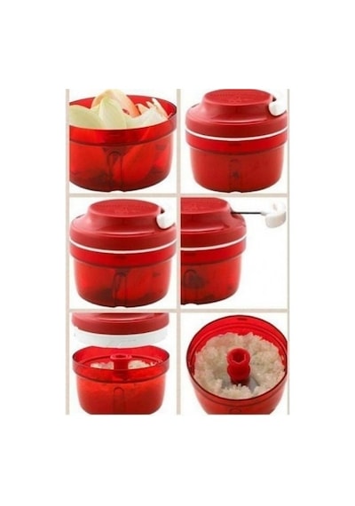 Tupperware Süper Şef 1 Kırmızı İpli Rondo Doğrayıcı Kırmızı Diğer
