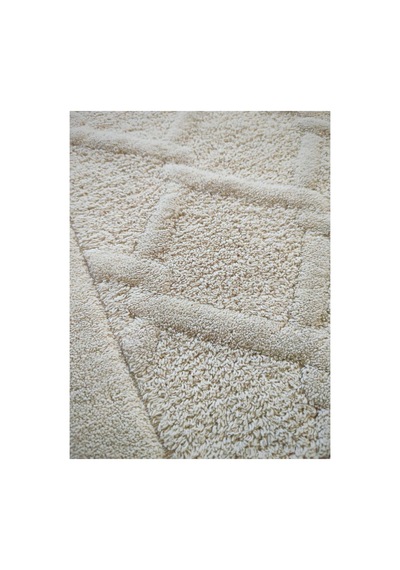 Aleyna 2'li Banyo Paspas Takımı %65 Pamuk Yüksek Emici Pamuklu Banyo Paspası 60x100 Cm + 50x60 Cm Krem