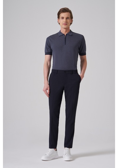 Morven Erkek Lacivert Trend Gofre Slim Fit Pantolon 26ys003001200 Lacivert