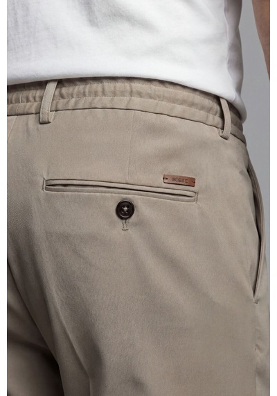 Bisse Erkek Lastikli Bağcıklı Spor Jogger Bej Pantolon Pns25k25202 D07