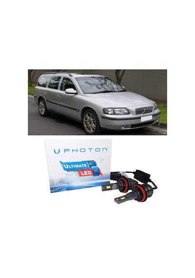 Volvo V70 Led Xenon Uzun Far Ampulü Hb3 Ultimate 9500 Lumens Yeni Seri Beyaz 2001-2005